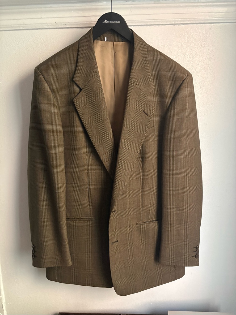 Yves Saint Laurent Brown Glen Plaid Blazer